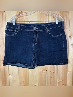 Bootlegger Women Dreyfus Bray Jean Denim Shorts Size 34 Dark Wash Cotton Stretch